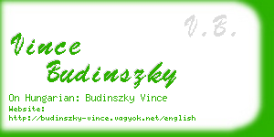 vince budinszky business card